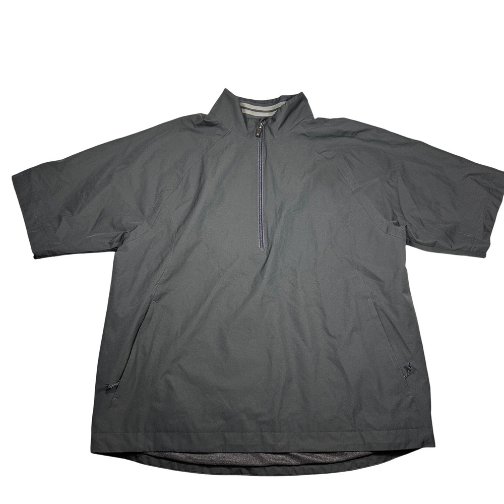 Cutter & Buck Mens CB WeatherTec Short Sleeve Golf Windbreaker Gray Large GCC